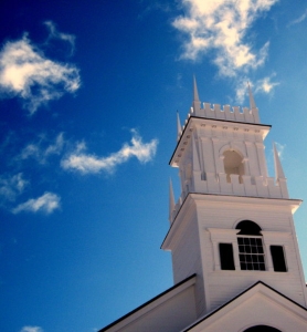 church blue sky